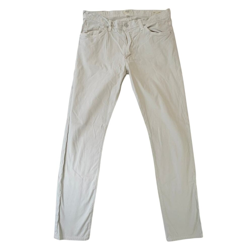 Citizens of‎ Humanity Men's Beige/Gray Bowery Standard Slim Pants Size 32